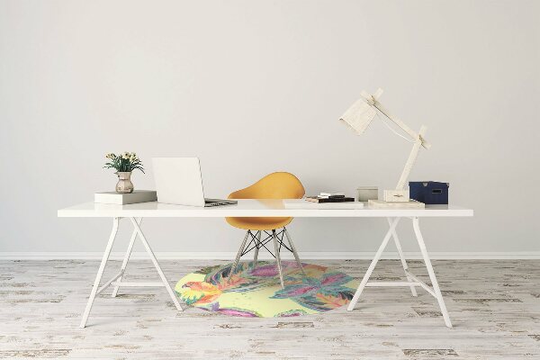 Tappeto per sedia con ruote Pappagalli Colorati