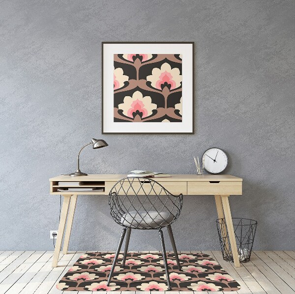 Tappeto per sedia con ruote Pattern Floreale