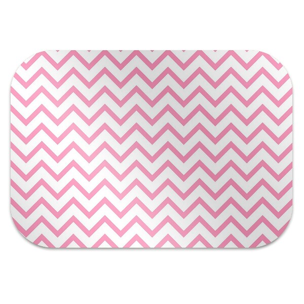 Tappeto per sedia con ruote Zigzag Rosa