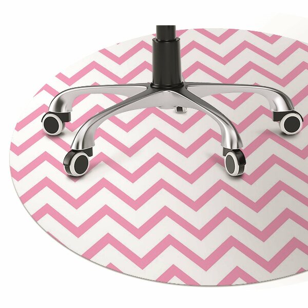 Tappeto per sedia con ruote Zigzag Rosa