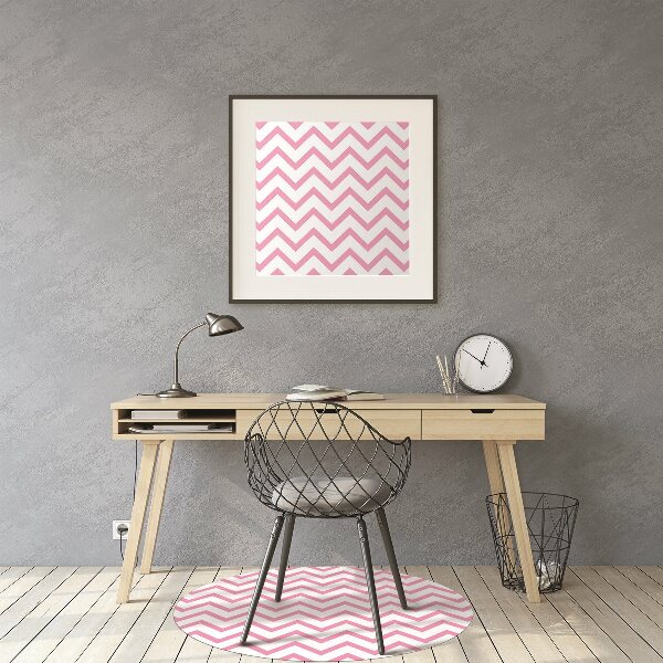 Tappeto per sedia con ruote Zigzag Rosa