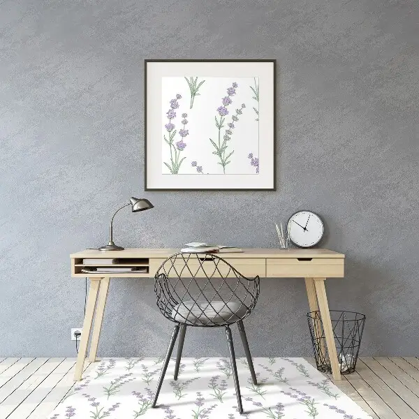 Tappeto per sedia con ruote Fiori Di Lavanda