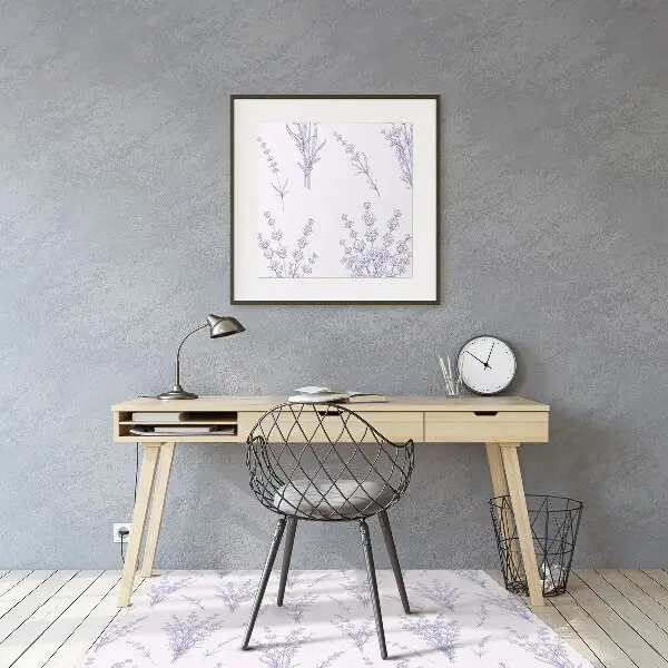 Tappeto per sedia con ruote Fiori Di Lavanda