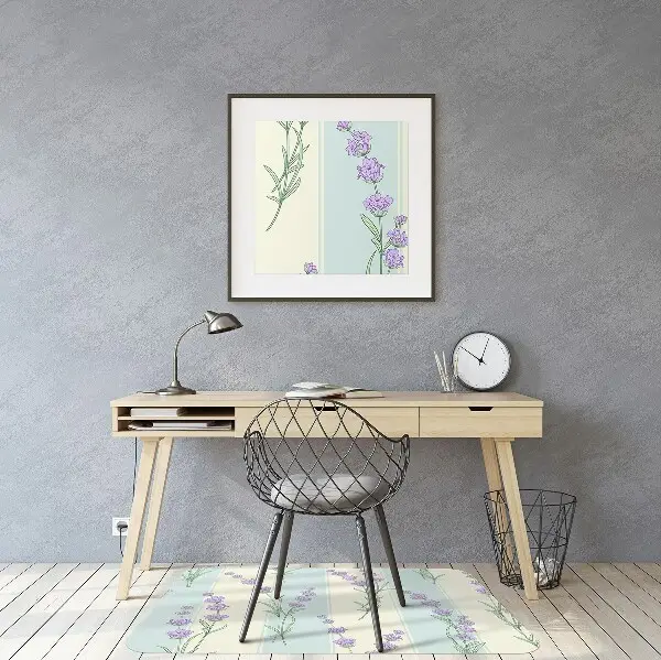 Tappeto per sedia con ruote Fiori Di Lavanda