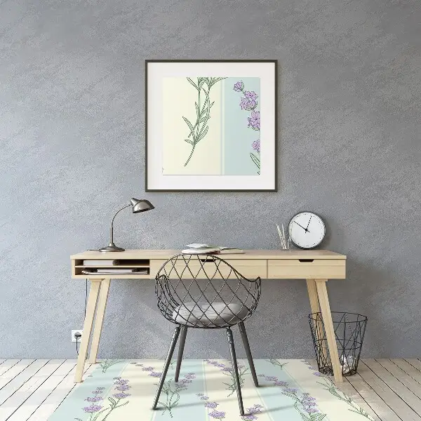 Tappeto per sedia con ruote Fiori Di Lavanda