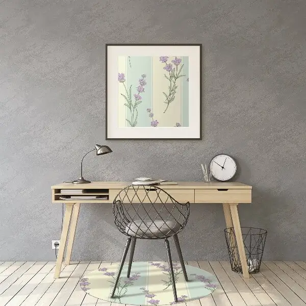 Tappeto per sedia con ruote Fiori Di Lavanda