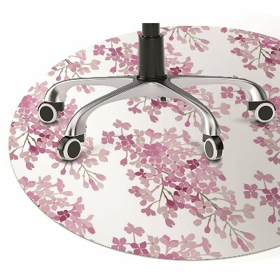 Tappeto per sedia con ruote Fiori Rosa