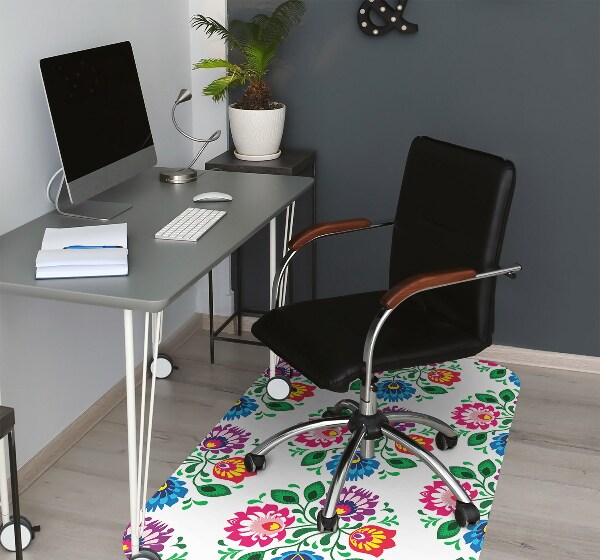 Tappeto per sedia con ruote Fiori In Stile Folk