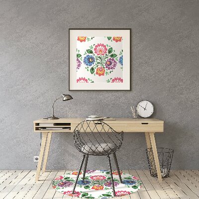 Tappeto per sedia con ruote Fiori In Stile Folk