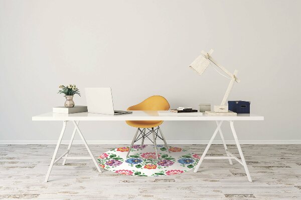 Tappeto per sedia con ruote Fiori In Stile Folk
