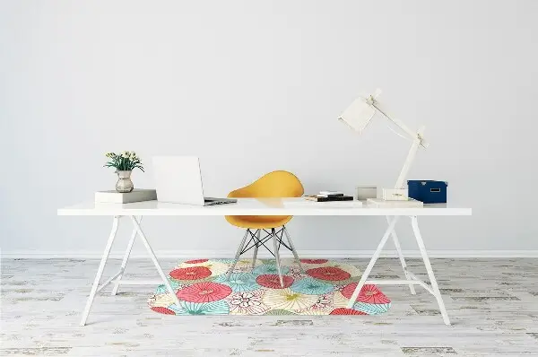 Tappeto per sedia con ruote Pattern Floreale