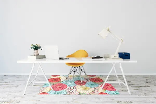 Tappeto per sedia con ruote Pattern Floreale