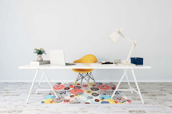 Tappeto per sedia con ruote Pattern Floreale