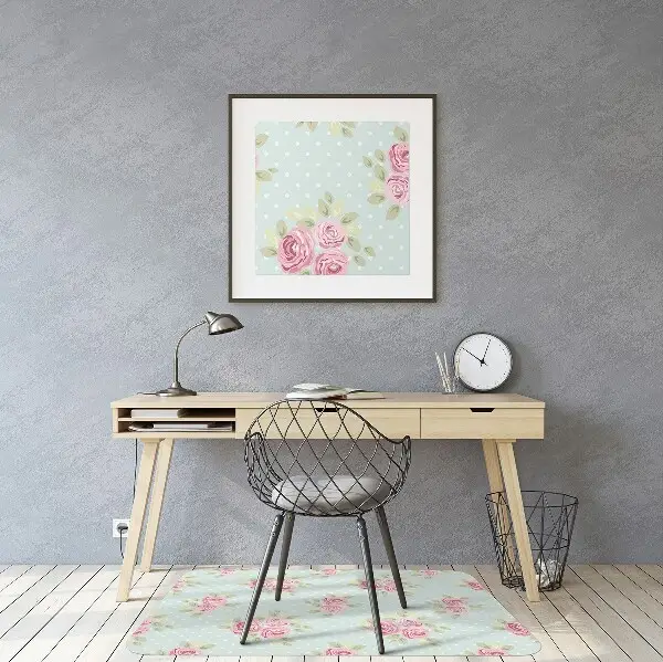 Tappeto per sedia con ruote Bouquet Rosa