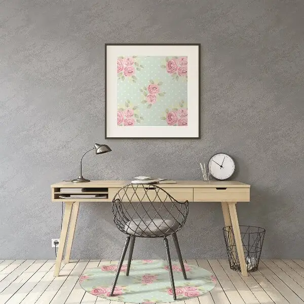 Tappeto per sedia con ruote Bouquet Rosa