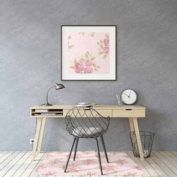 Tappeto per sedia con ruote Bouquet Rosa