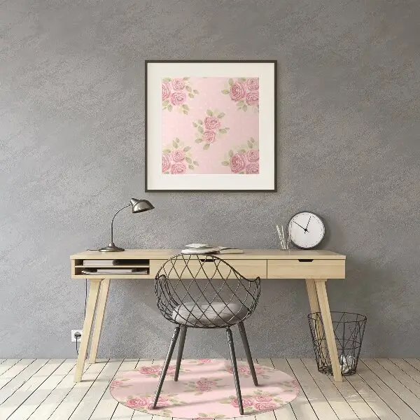Tappeto per sedia con ruote Bouquet Rosa