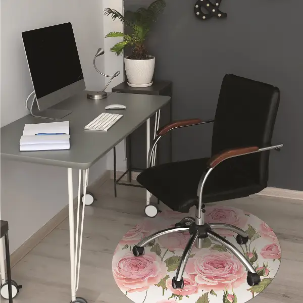 Tappeto per sedia con ruote Belle Rose