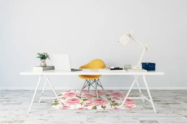 Tappeto per sedia con ruote Belle Rose