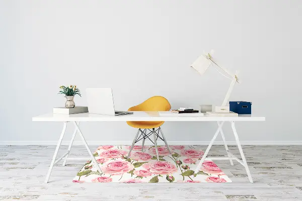 Tappeto per sedia con ruote Belle Rose