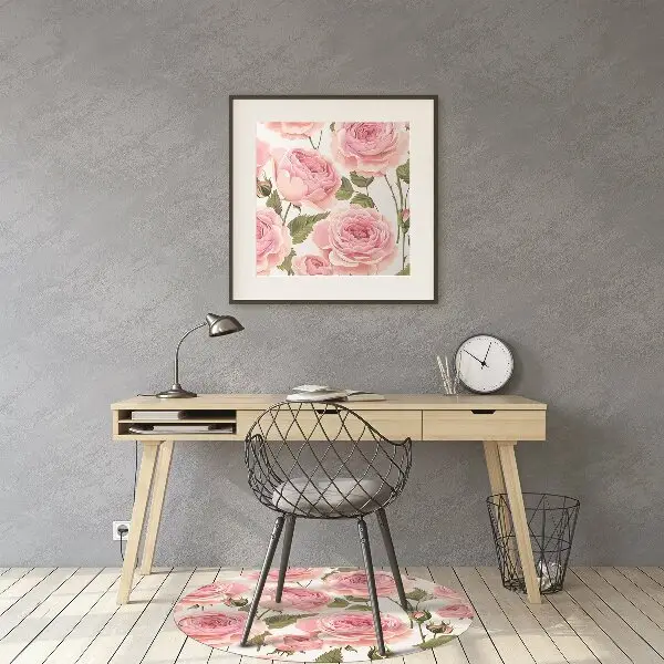 Tappeto per sedia con ruote Belle Rose