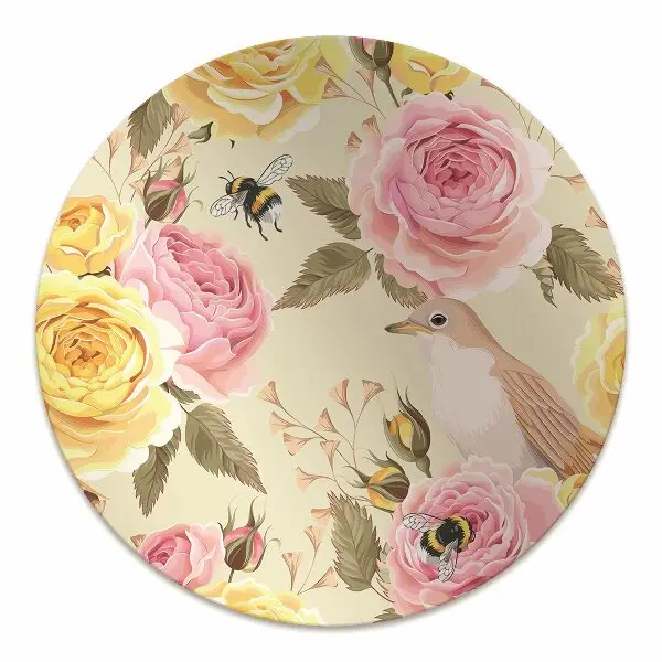 Tappeto salvapavimento Uccelli E Rose