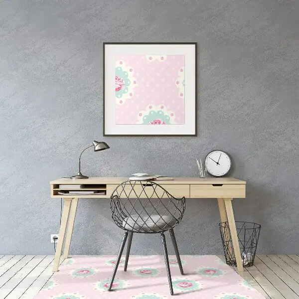 Tappeto per sedia con ruote Rose E Punti