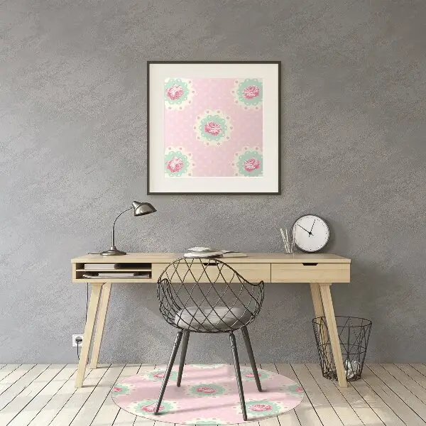 Tappeto per sedia con ruote Rose E Punti