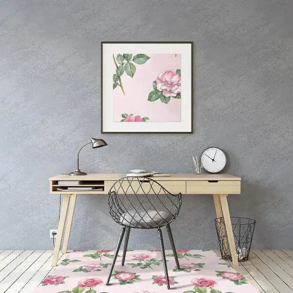 Tappeto per sedia con ruote Rosa Con Picchi