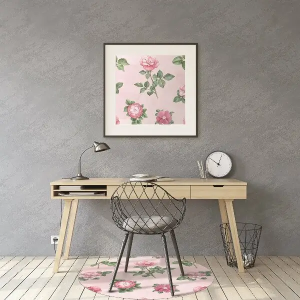 Tappeto per sedia con ruote Rosa Con Picchi