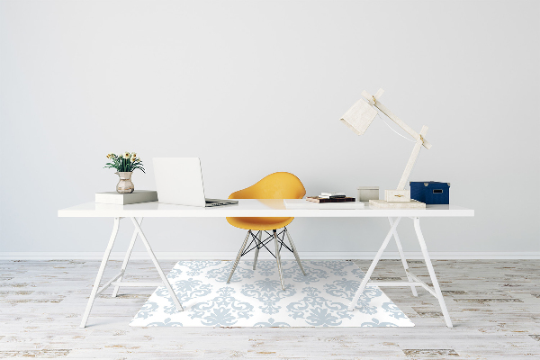 Tappeto per sedia con ruote Ornamento Grigio