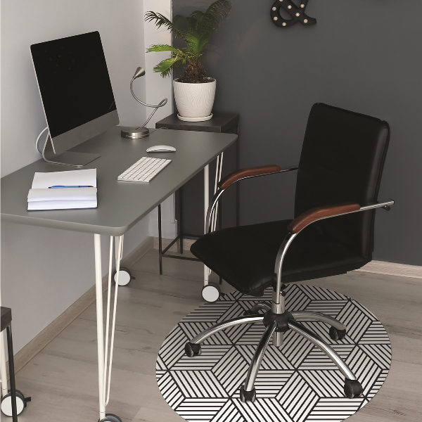 Tappeto sedia ufficio Illusione Geometrica