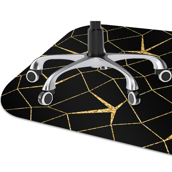 Tappeto sotto sedia ufficio Mosaico Oro E Nero