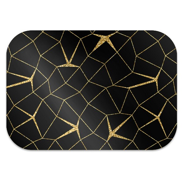 Tappeto sotto sedia ufficio Mosaico Oro E Nero
