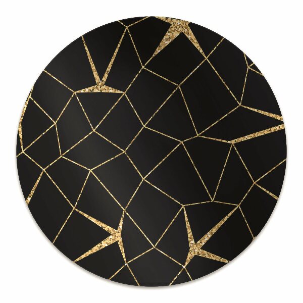 Tappeto sotto sedia ufficio Mosaico Oro E Nero