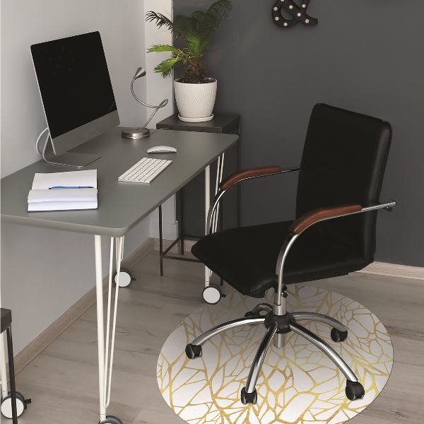 Tappeto per sedia con ruote Ornamento Dorato