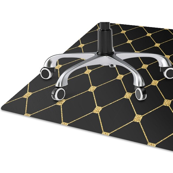 Tappeto per sedia con ruote Diamanti Dorati