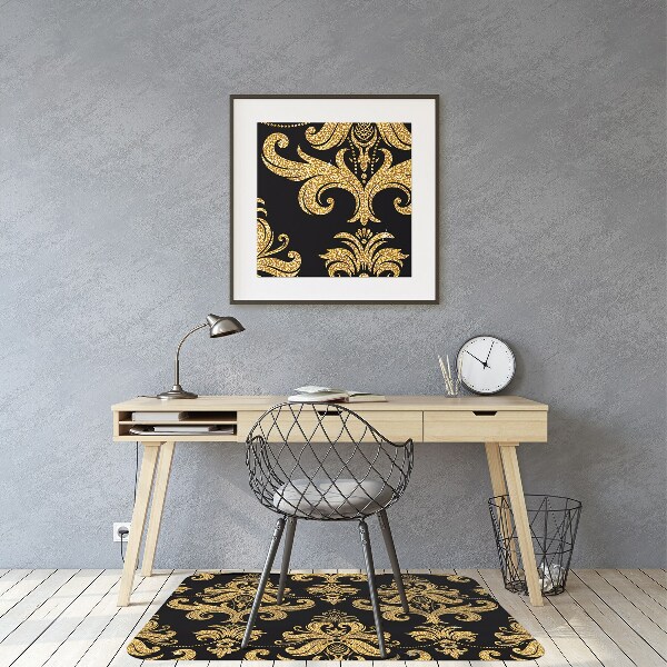 Tappeto per sedia con ruote Ornamento Dorato