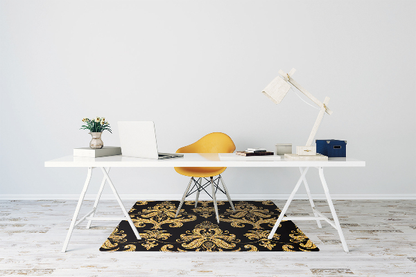 Tappeto per sedia con ruote Ornamento Dorato