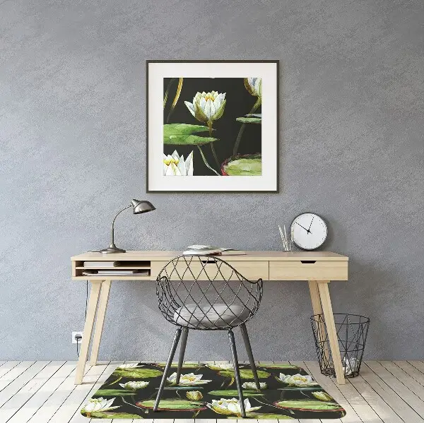 Tappeto per sedia con ruote Fiori Di Lotos