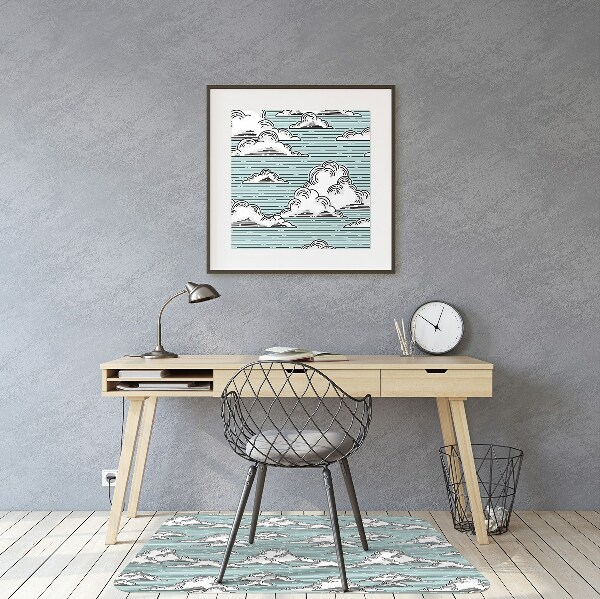 Tappeto per sedia con ruote Disegno Delle Nuvole