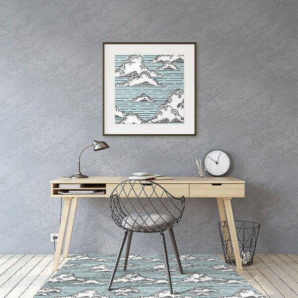 Tappeto per sedia con ruote Disegno Delle Nuvole