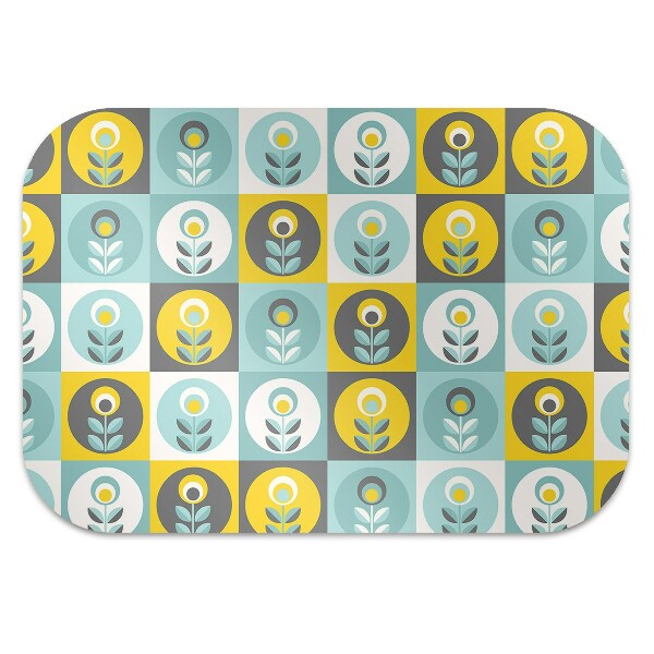 Tappeto per sedia con ruote Pattern Floreale