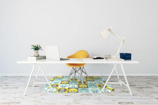 Tappeto per sedia con ruote Pattern Floreale