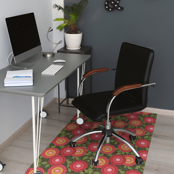 Tappeto sedia ufficio Fiori Geometrici