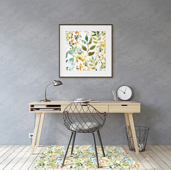 Tappeto per sedia con ruote Fiori Boho