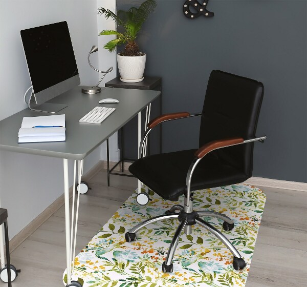 Tappeto per sedia con ruote Fiori Boho
