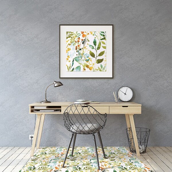 Tappeto per sedia con ruote Fiori Boho