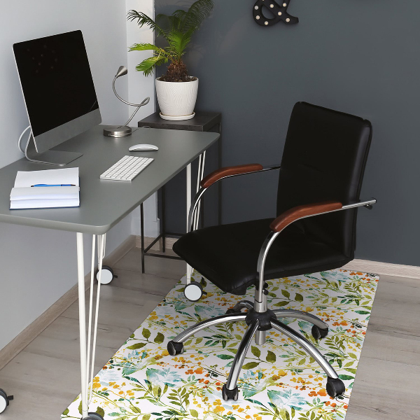 Tappeto per sedia con ruote Fiori Boho