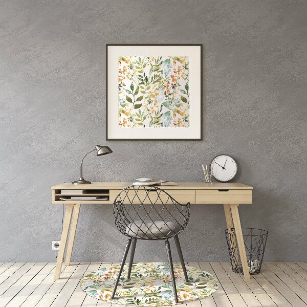 Tappeto per sedia con ruote Fiori Boho